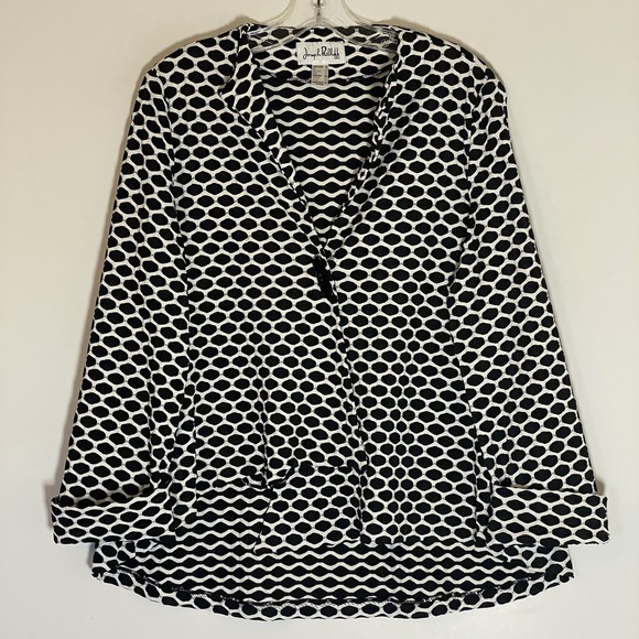 Joseph Ribkoff Jackets & Blazers - Joseph Ribkoff Jacket Womens 10 Black White Art to Wear‎ Striped Button Classy